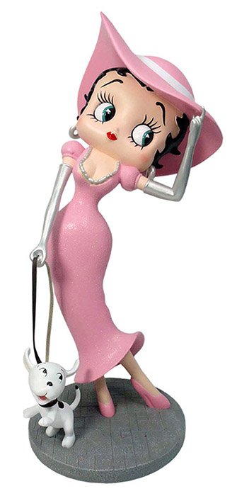 Betty Boop Walking Pudgy Pink Glitter